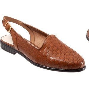 Woven Leather Slingback Flats 7